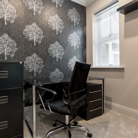 Work from home at the secluded home office