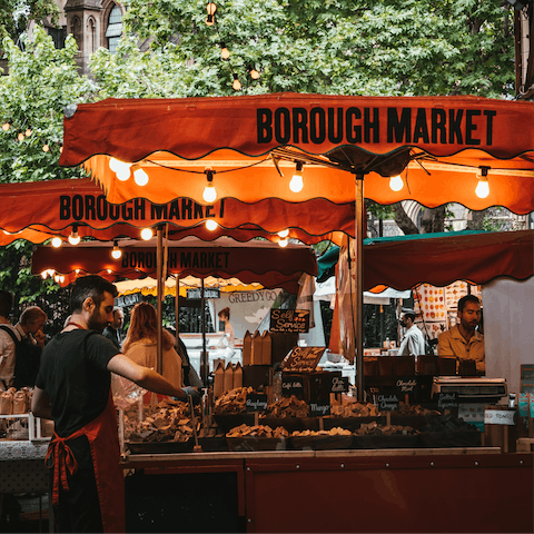 Walk to Borough Market and enjoy the artisanal wares on offer