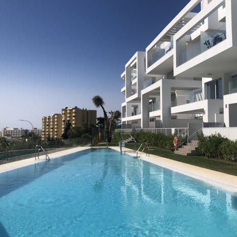 Spend afternoons taking cool dips in the communal pool