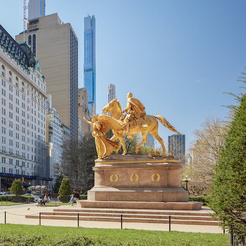 Stroll through glorious Central Park, where lush greenery meets skyscrapers