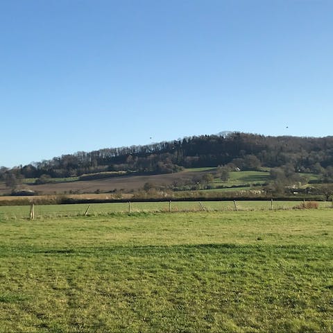 Walk or cycle around the surrounding hills and fields of Worcestershire