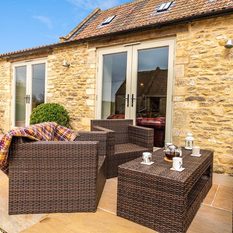 Wrap up warm for winter, or spend long summer days relaxing on your private patio
