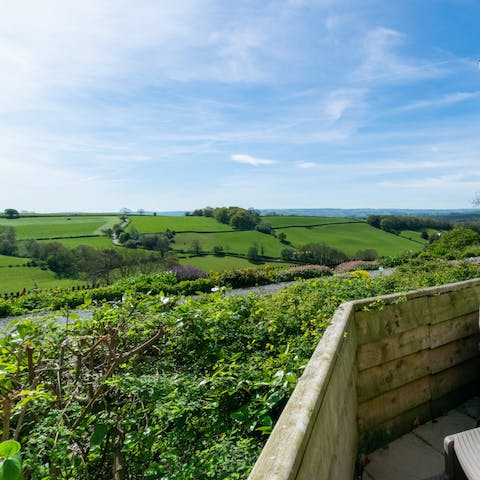 Admire panoramas of greenery just outside your front door