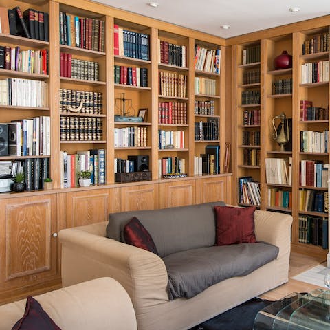 Grab a book from the host's collection and settle down for a night of reading