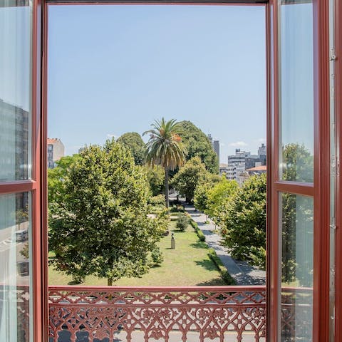 Take in the beautiful views of Praça da República from your window