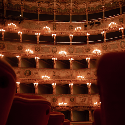 Treat yourself to an unforgettable evening at the nearby Teatro La Fenice