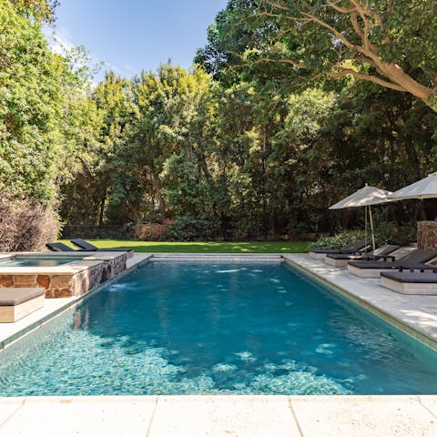 Cool down with a few laps in the private pool