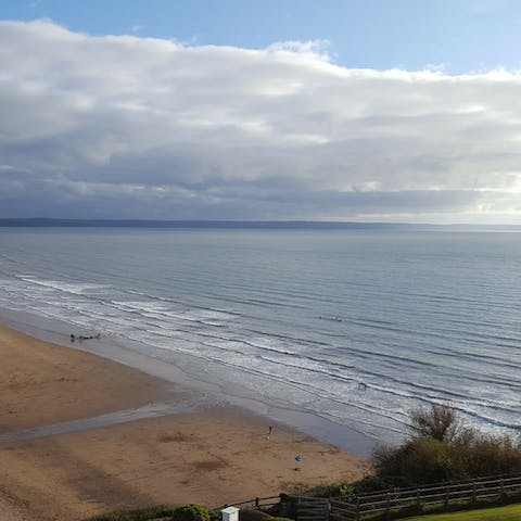 Stroll along Saunton Sands, and watch the waves wash gracefully along the shore in under a five-minute walk