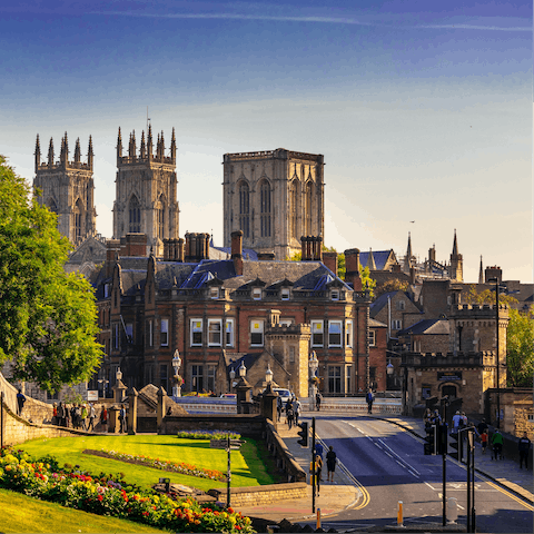 Stay in the centre of York, just a five-minute walk to the York Minster