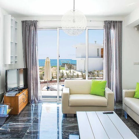 Enjoy splendid sea views from your sun-kissed living space