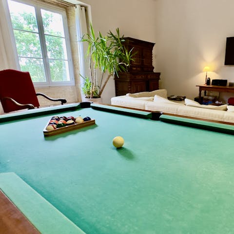 Gather in the games room for a round of snooker in the evening