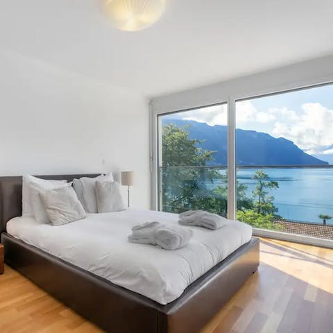 Wake up to views of Montreux you'll never tire of