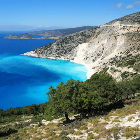 Explore the dramatic coastline near the capital, Argostoli