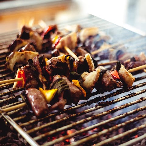 Make use of the home's barbecue in the summer months