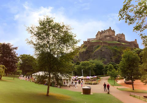 Walk five minutes to Princes Street or climb up to Edinburgh Castle