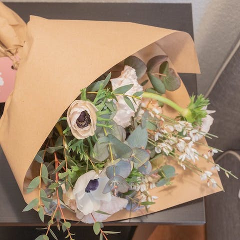 Let your hosts arrange for some flowers to be delivered 
