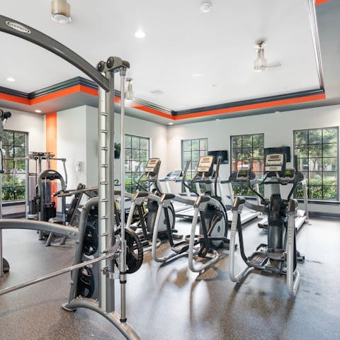 Work up a sweat in the health and fitness centre