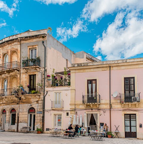Wander the historic Ortigia streets on your doorstep and admire the buildings