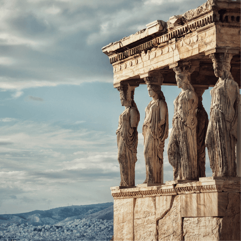 Explore the incredible Acropolis, a ten-minute drive away