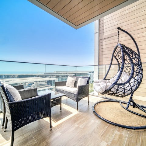Unwind on the balcony while admiring sea views