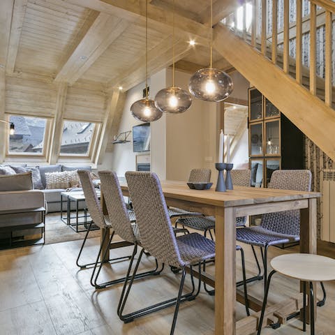 Notice the rustic design flowing through every room of the house