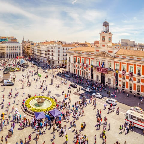 Wander the plazas and beautiful streets of Madrid