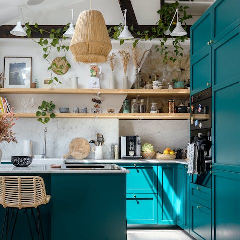 Cook and socialise in your charming kitchen area