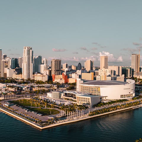 Get some culture in Downtown Miami, a twelve-minute ride away
