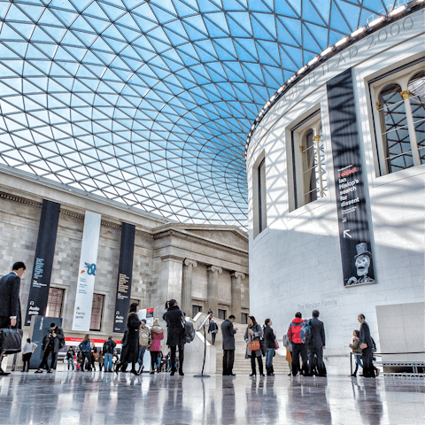 Get your culture fix at the British Museum, a short walk away