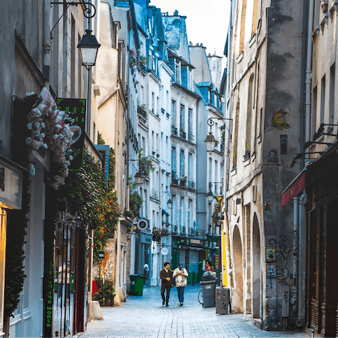 Stroll through the streets of Le Marais, right on your doorstep