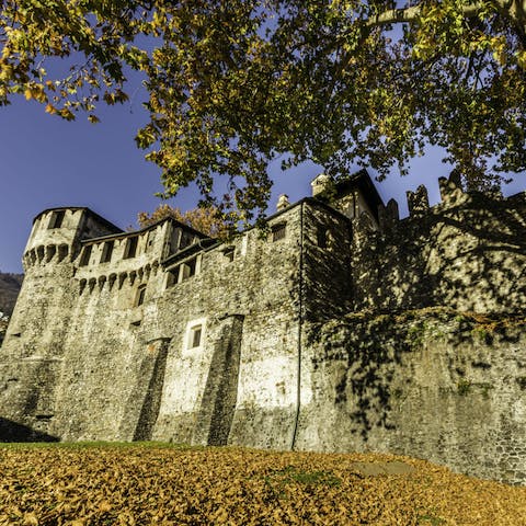 Visit the 12th-century Visconteo Castle, on the edge of the old town