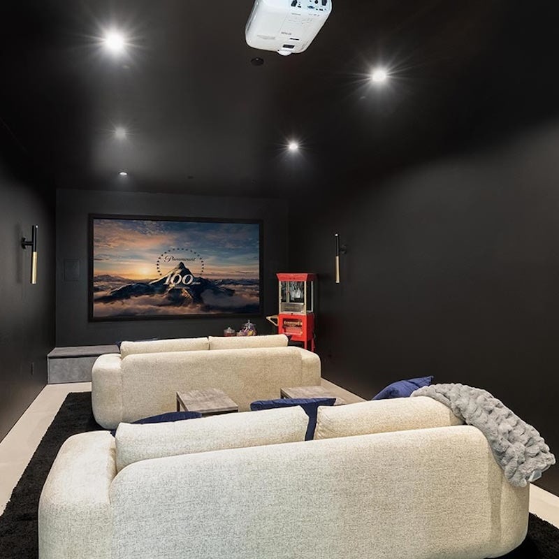 Make some popcorn and settle in for a cosy night in the home cinema