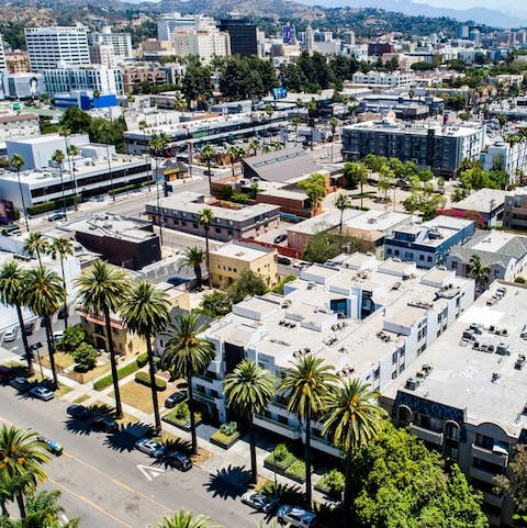 Explore all the landmarks and museums on Sunset Boulevard and Hollywood Boulevard, both just steps away