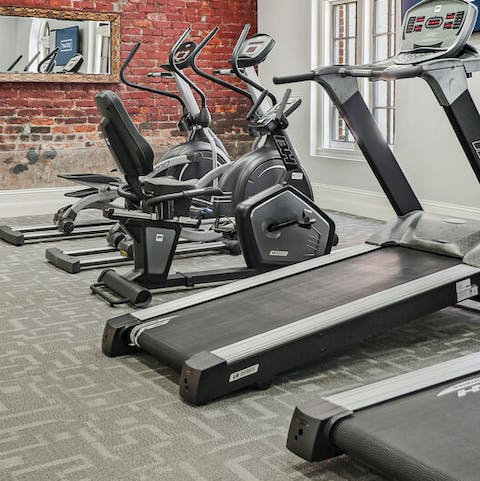 Sweat it out in the communal gym