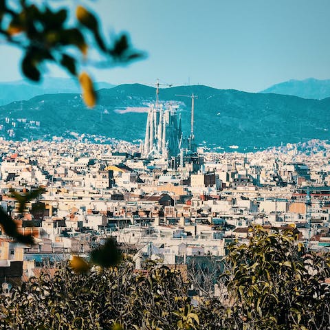 Explore all of Barcelona from your location near the iconic Sagrada Familia cathedral