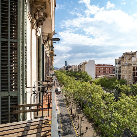 Take your morning coffee out onto the balcony and admire the city views