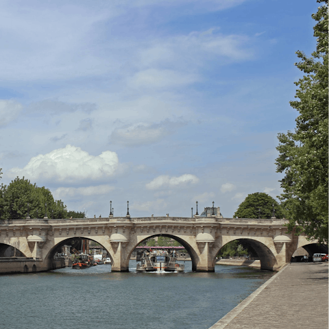 Make morning strolls along the river part of your new routine (fifteen minutes on foot)