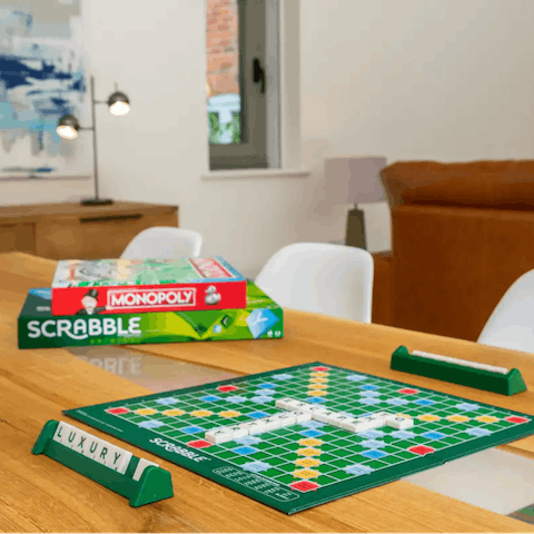 Enjoy a family game night around the dining table – board games are provided 