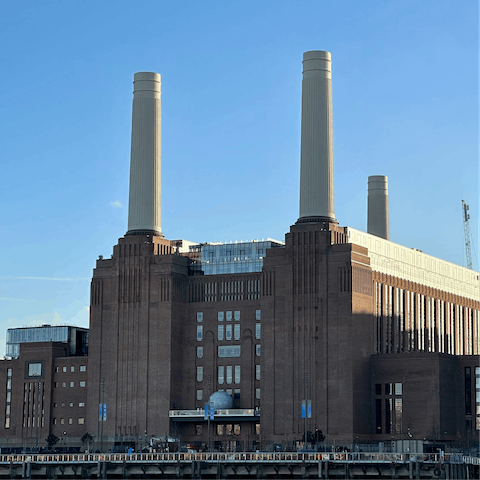 Shop and dine in the redeveloped Battersea Power Station – a walk away