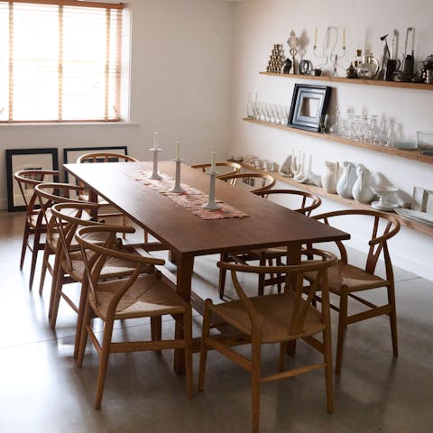 Find space for guests in the large dining room