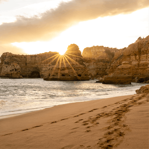 Explore the ruggedly handsome coast of the Algarve, with golden sands and blue seas