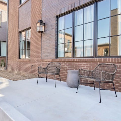 Grab some fresh air in the building's shared courtyard