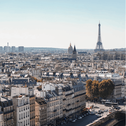 Enjoy your prime location in the heart of Paris with the Champs Elysées a two-minute walk away 