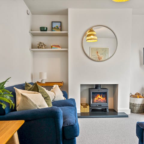 Cosy up in front of the fire after wintry walks by the North Sea
