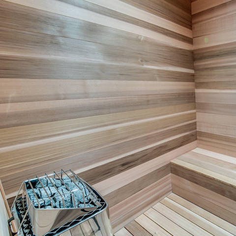 Relax and unwind in the sauna every morning