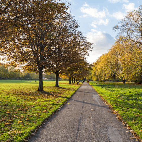 Take to the leafy paths of Hyde Park for a stroll