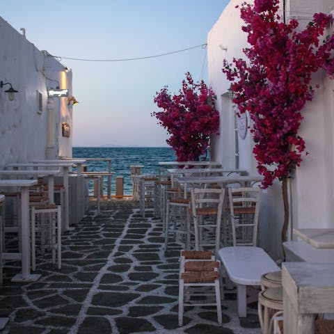 Explore the family-run tavernas and tiny villages of Paros