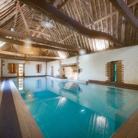 Splash about in the communal pool – there's also a games room