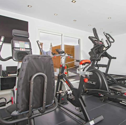 Get a workout in – there's a home gym here