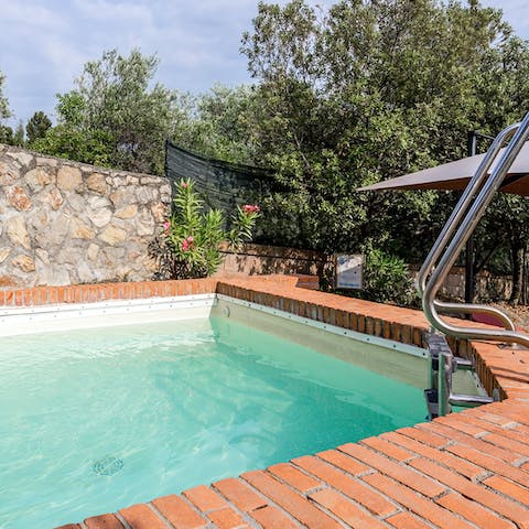 Cool off from the Tuscan sun in one of two rustic terracotta swimming pools
